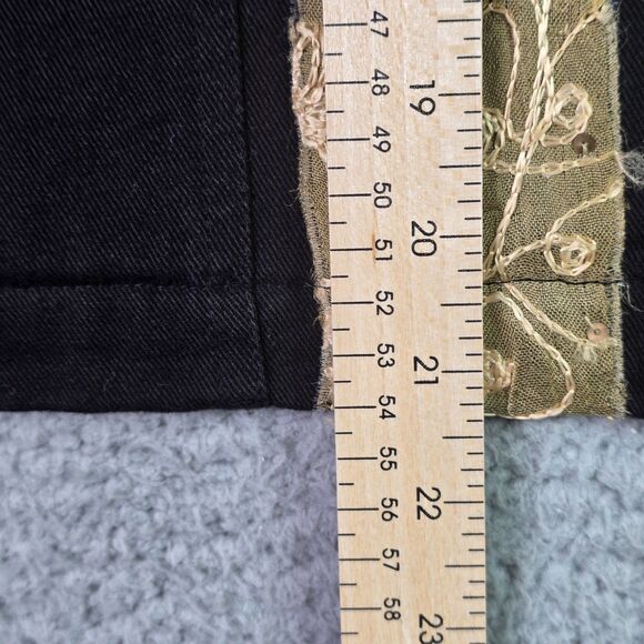 Mirasol Black Gold Embroidered Jacket M Boho Artsy Statement Maximalist Unique - Picture 8 of 15